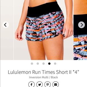 Lululemon Run Times Short Size 4!